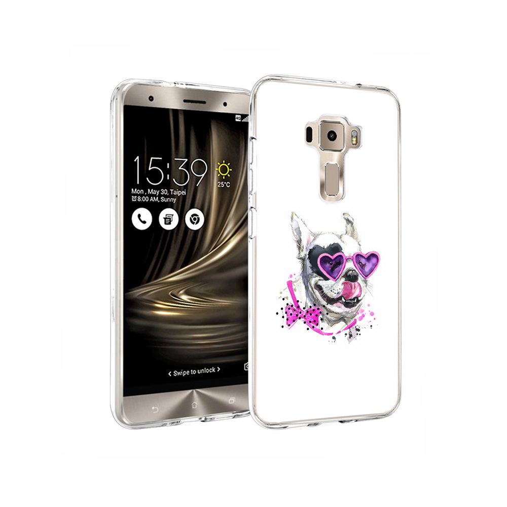 

Чехол MyPads Tocco для Asus ZenFone 3 акварельный пёс, Прозрачный, Tocco