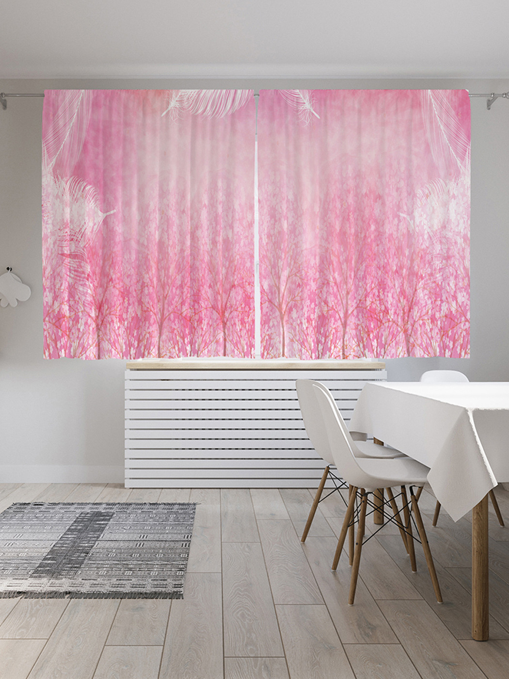 

Шторы с фотопечатью JoyArty "Лесное видение" из сатена, 290х180 см