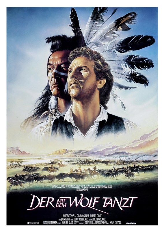 

Постер к фильму "Танцующий с волками" (Dances with Wolves) Оригинальный 68,6x96,5 см