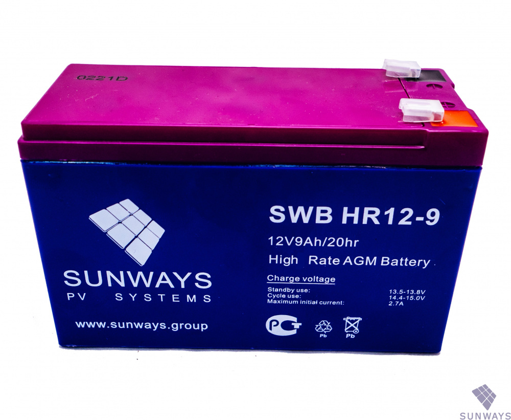 Аккумуляторная батарея SUNWAYS HR 12-9