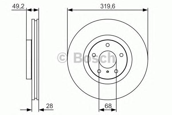 

Тормозной диск Bosch комплект 1 шт. 0986479R22