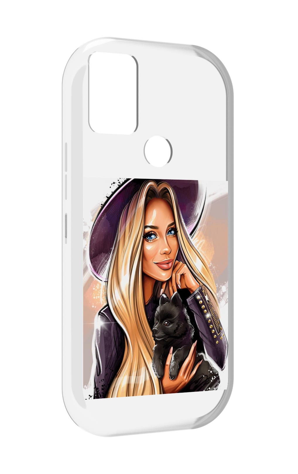 

Чехол MyPads девушка-с-черным-щенком женский для UMIDIGI A9, Прозрачный, Tocco