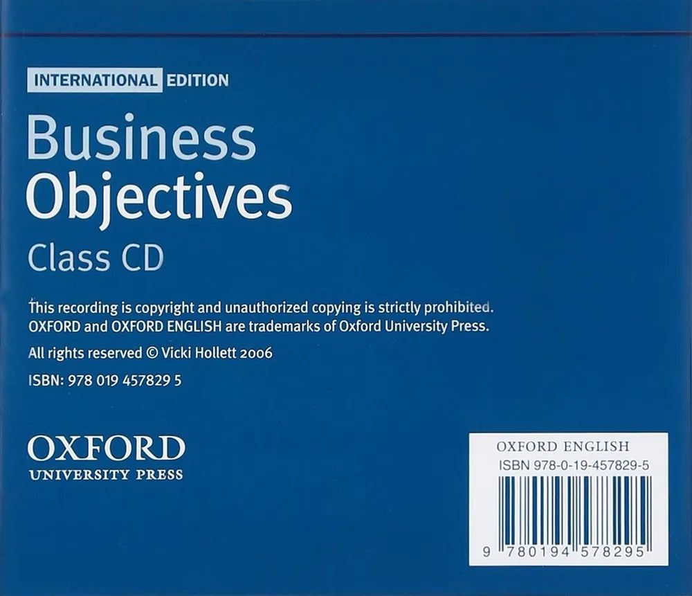 

Business Objectives International Edition Class Audio CD