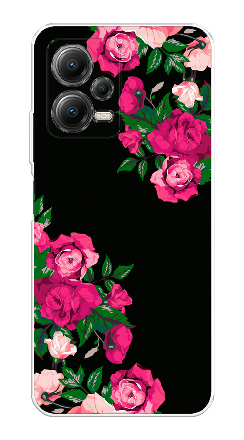 

Чехол на Xiaomi Poco X5 5G "Розы фуксия", Черный;розовый;зеленый, 317950-1