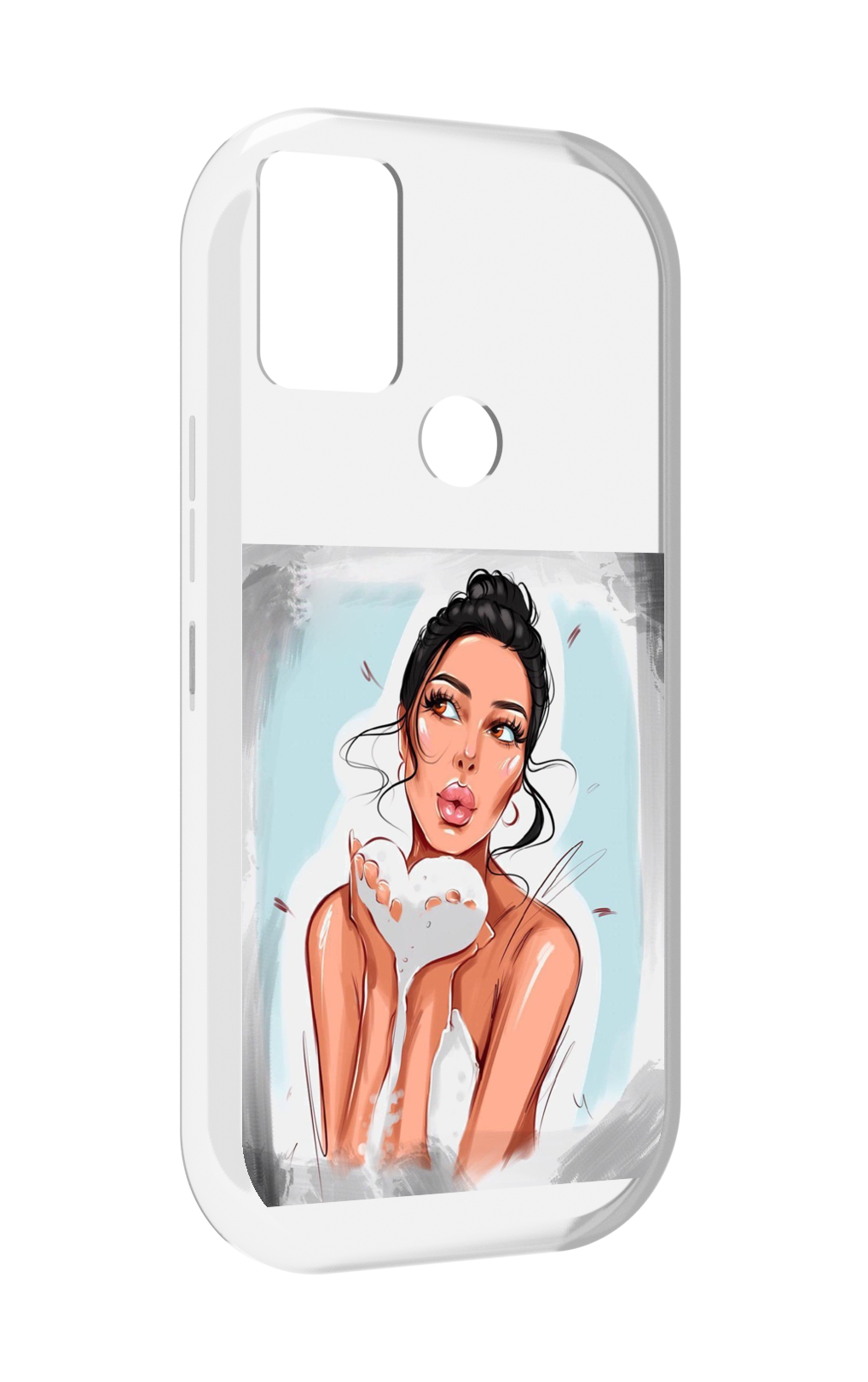 

Чехол MyPads девушка-с-пеной женский для UMIDIGI A9, Прозрачный, Tocco
