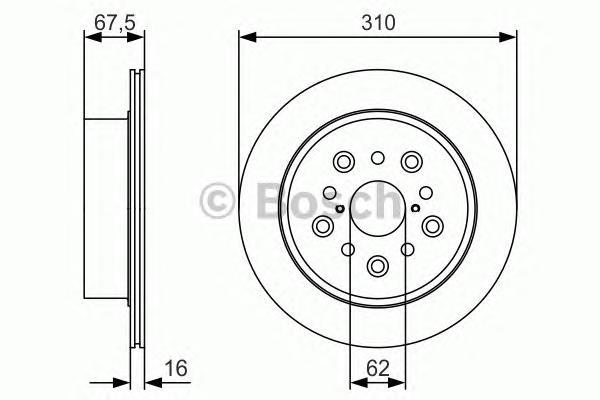 

Тормозной диск Bosch комплект 1 шт. 0986479R25