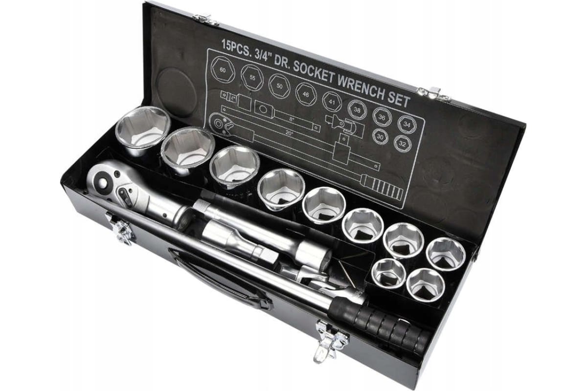 YATO Набор инструментов 15 пр: 3/4 inch, 6 гр сумка для гвоздей и инструментов yato