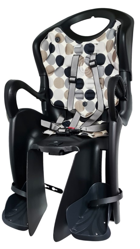 

BELLELLI Сидение заднее Tiger Clamp, BLACK BUBBLES, до 22кг, Черный, Tiger Clamp