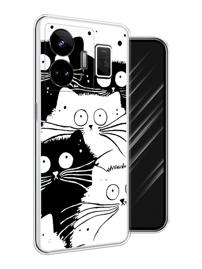 

Чехол Awog на Realme GT Neo 5 5G/GT 3 "Коты черно-белые", Черный;белый, 2513650-1