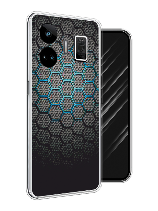 

Чехол Awog на Realme GT Neo 5 5G/GT 3 "Бирюзовые соты", Бирюзовый;синий;черный, 2513650-1
