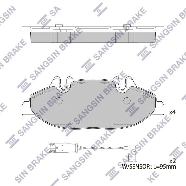 

Тормозные колодки Sangsin brake передние sp2331