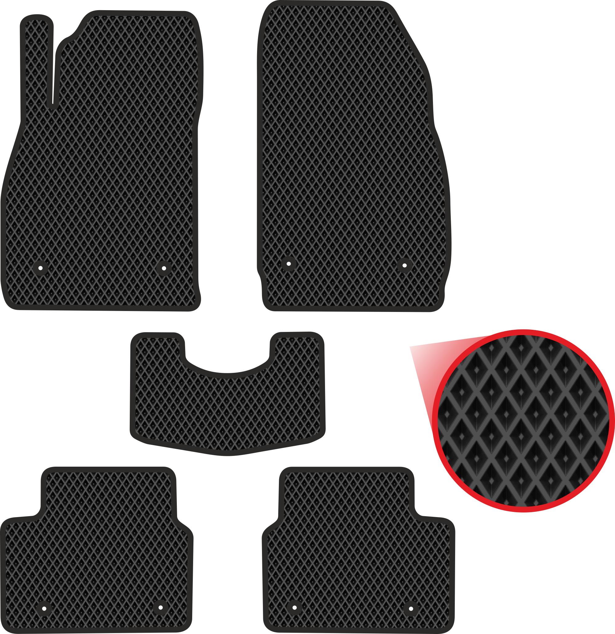 

Комплект ковриков в салон Kupi-Kovrik EVA для Opel Insignia I (2008-2017) чёрные