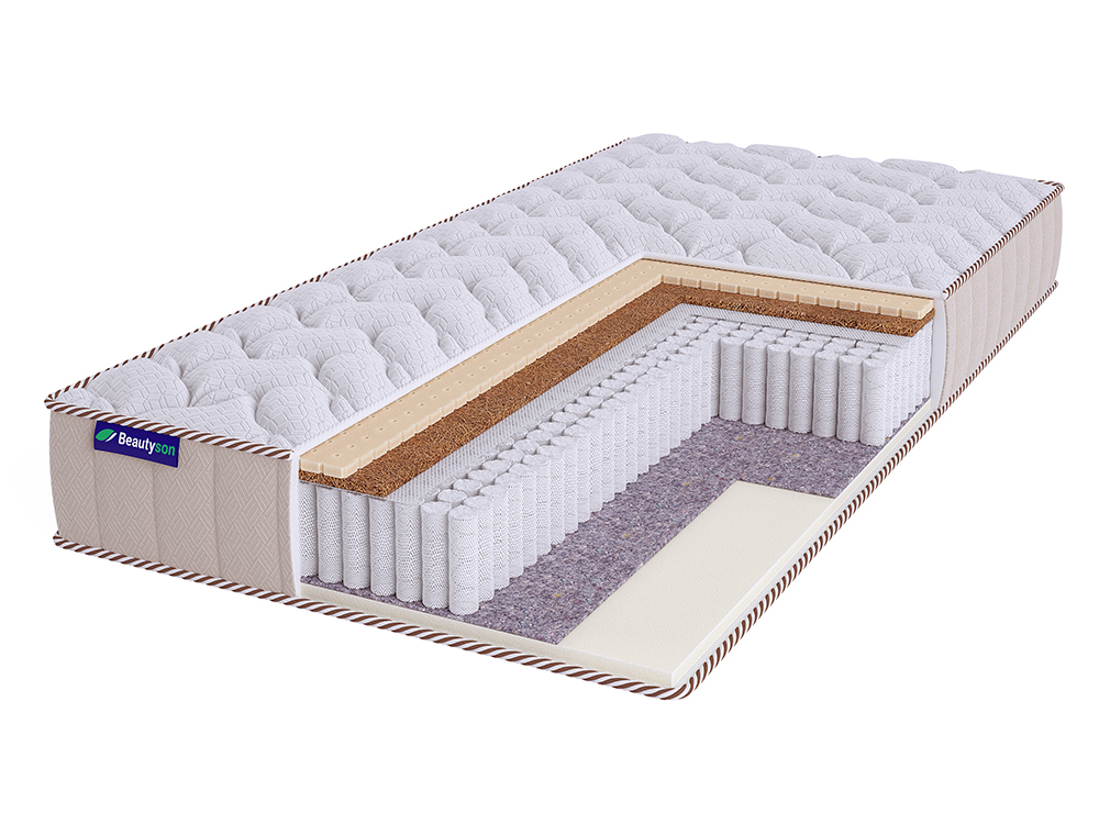 

Матрас Beautyson Roll Spring Soft Mix S1200 Lux 200х190, Бежевый;белый;серый;серебристый, Roll Spring Soft Mix S1200 Lux