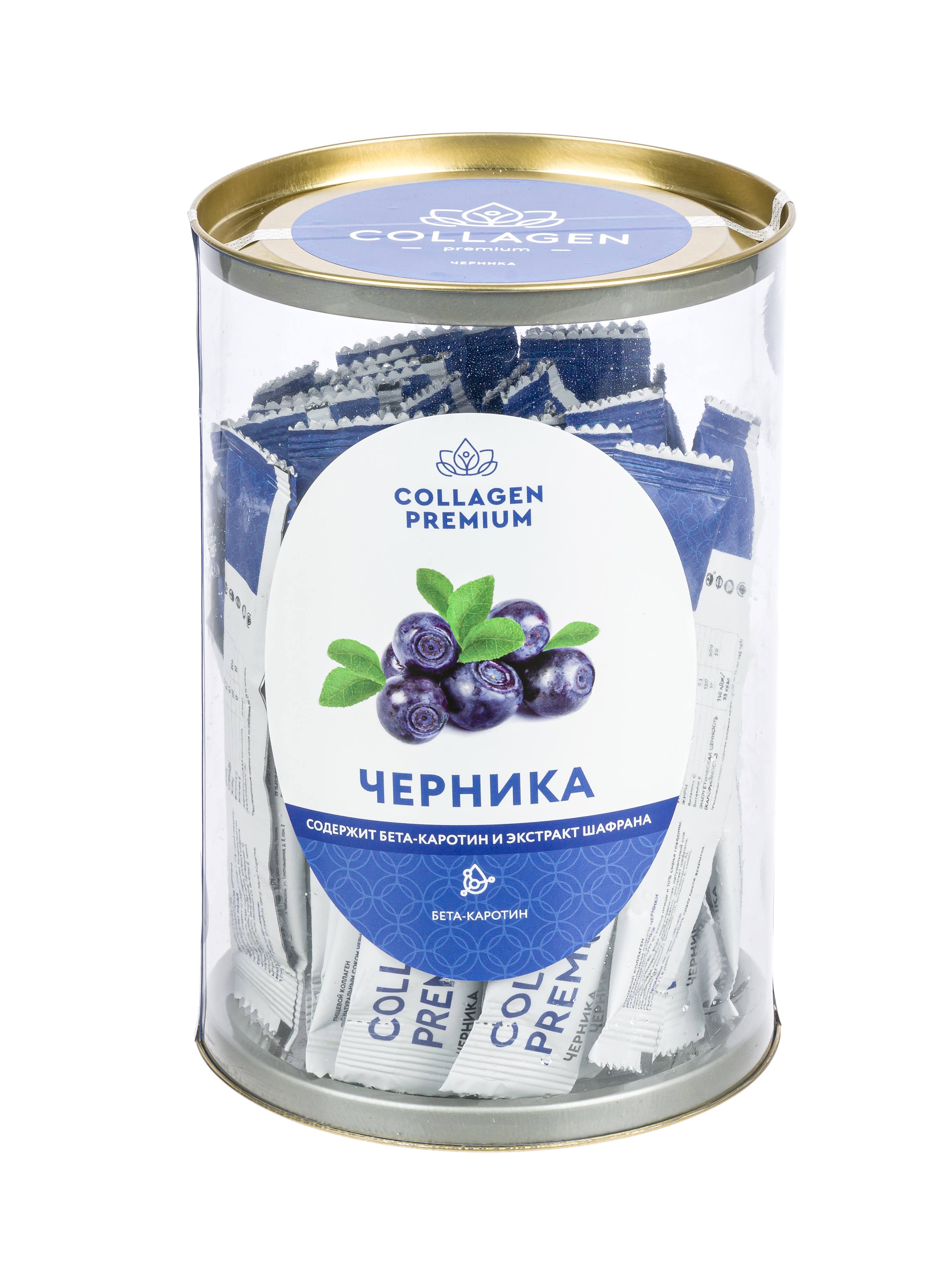 

Пищевой коллаген Collagen Premium с соком черники саше 31 шт., Стики