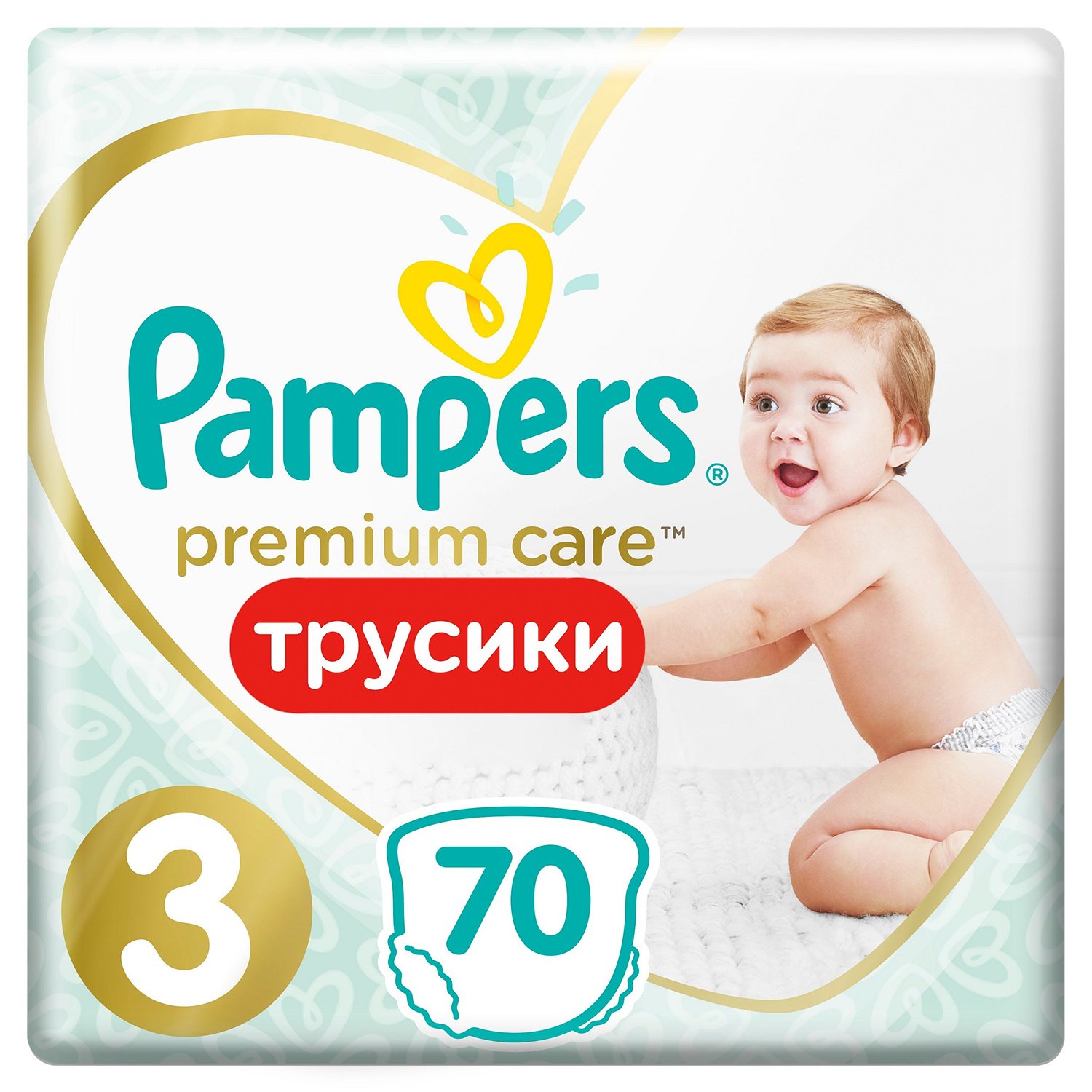 фото Трусики pampers premium care унисекс р 3 (6-11 кг) 70 шт