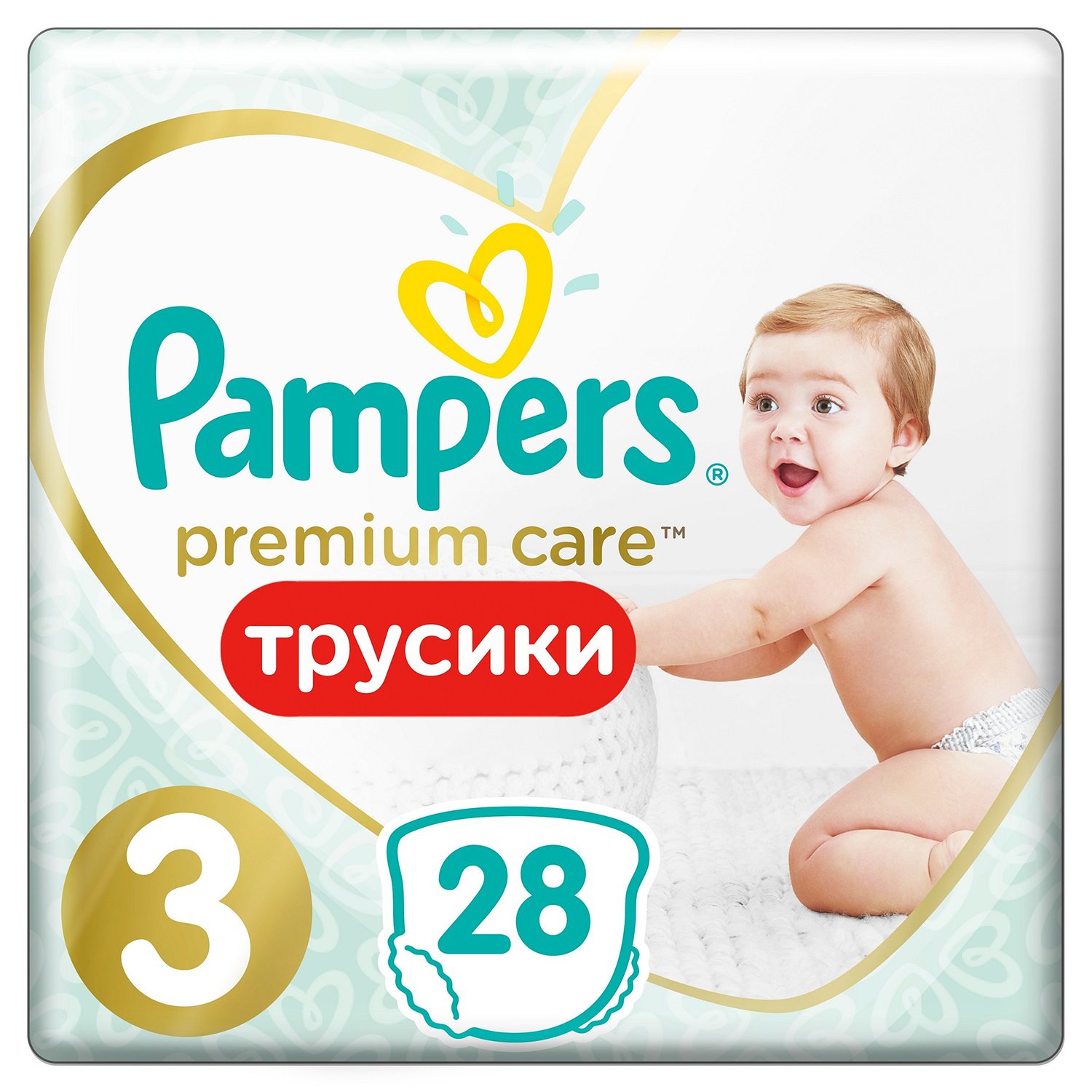 фото Трусики pampers premium care унисекс р 3 (6-11 кг) 28 шт