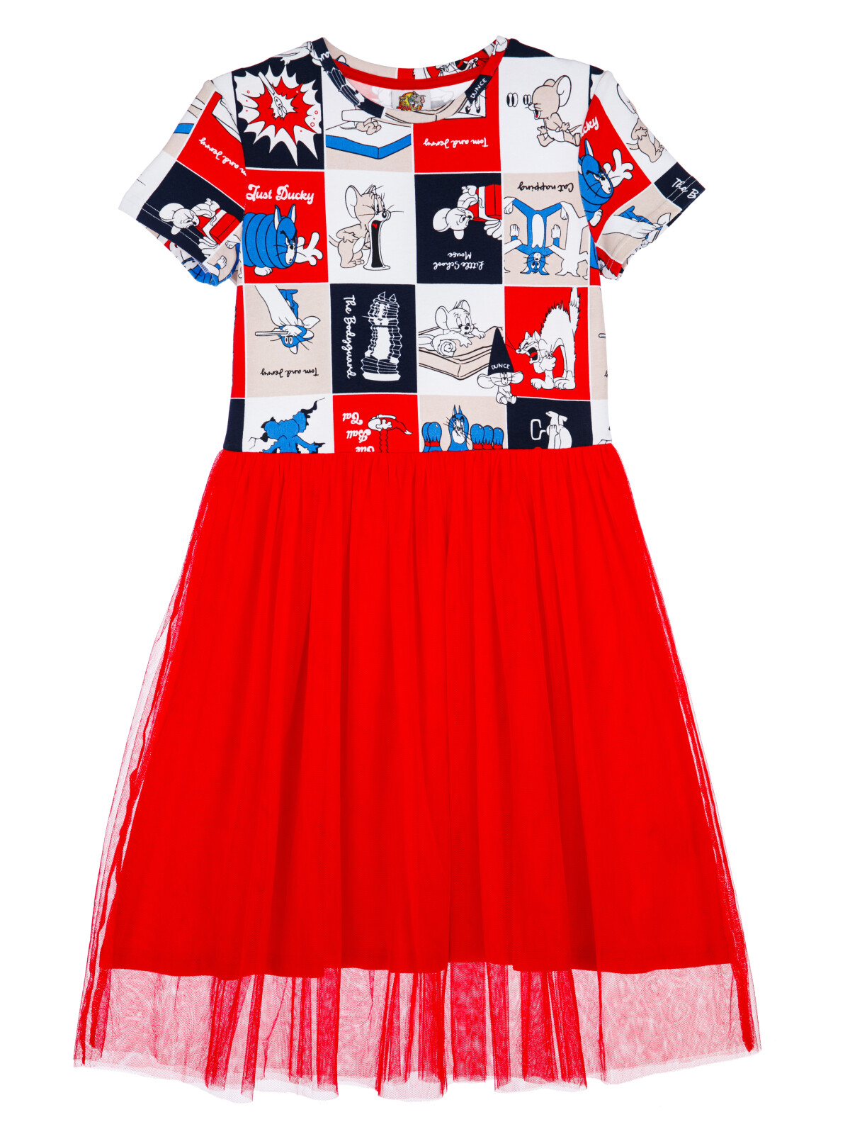 Платье детское PlayToday 12441162, красный,разноцветный, 128