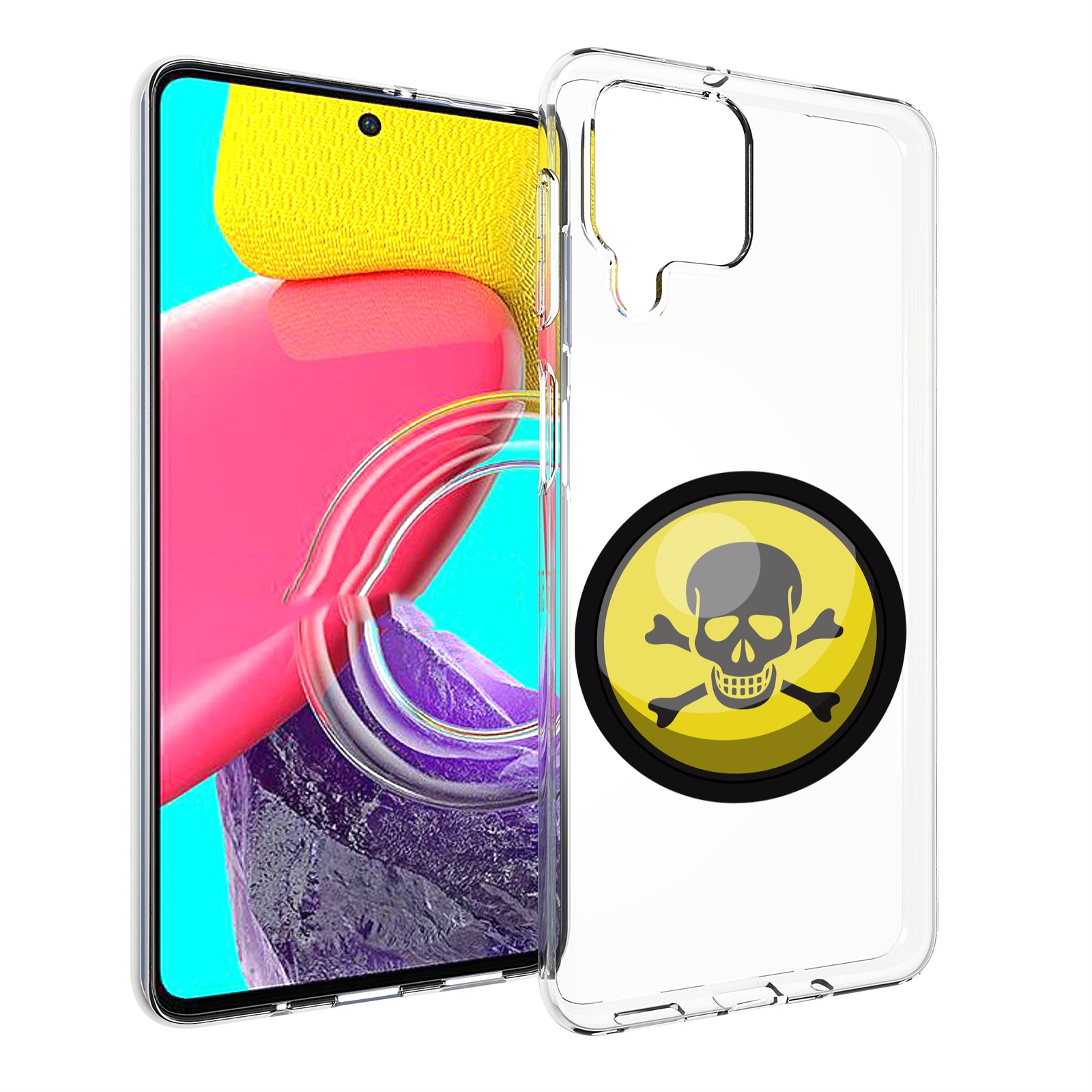 

Чехол Mypads Желтый-Череп Для Samsung Galaxy M53 (Sm-M536), Прозрачный, Tocco