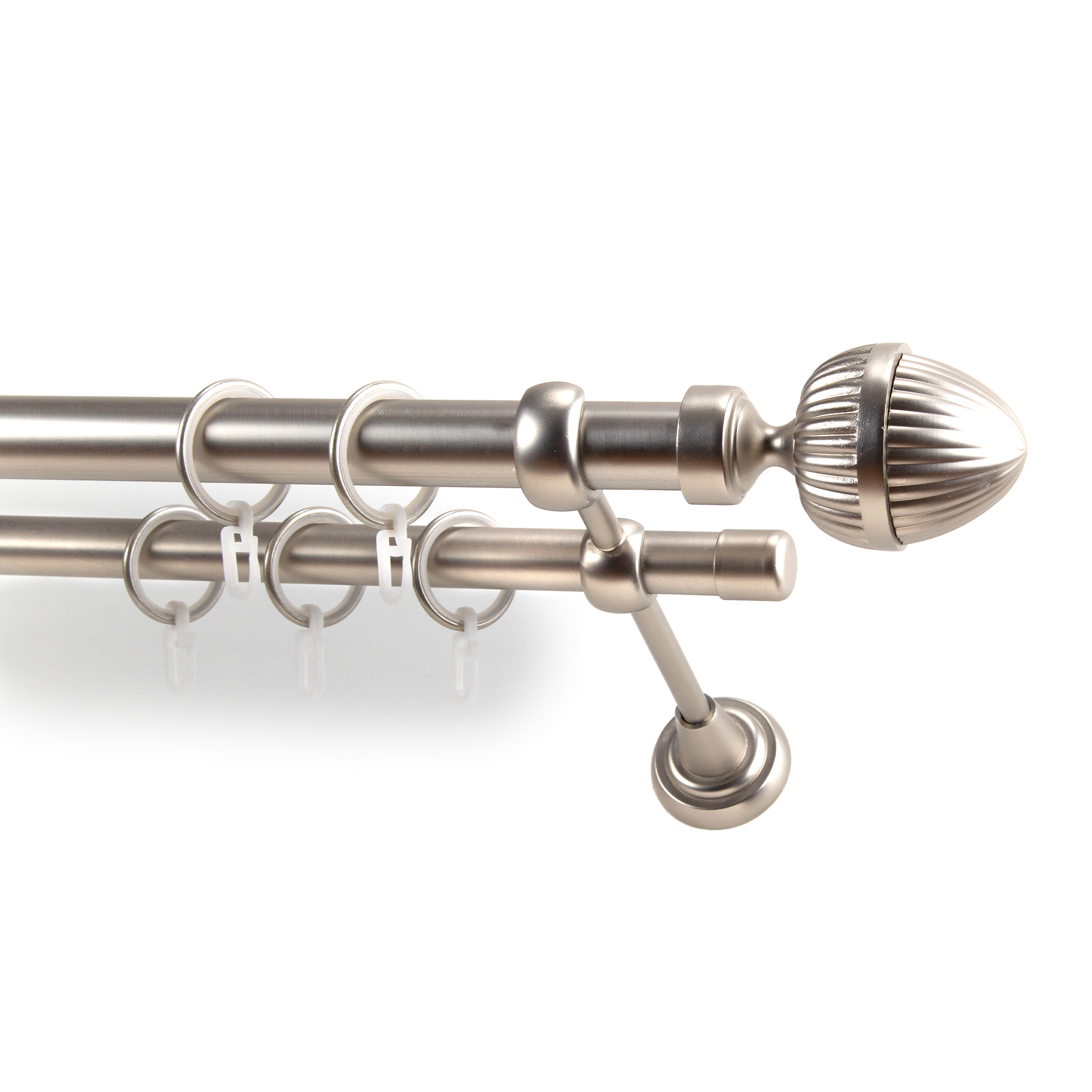 

Карниз гладкий КАРНИЗ-СЕРВИС металлический кованый Одеон, Серебристый