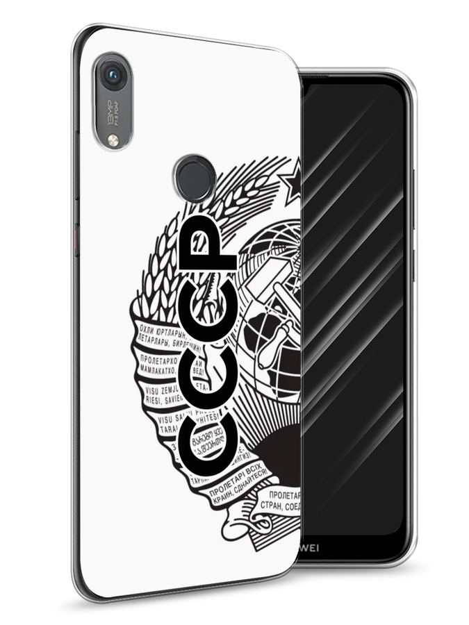 

Чехол Awog на Honor 8A (8A Pro/Prime) "Герб СССР", Черный;серый;белый, 68750-10