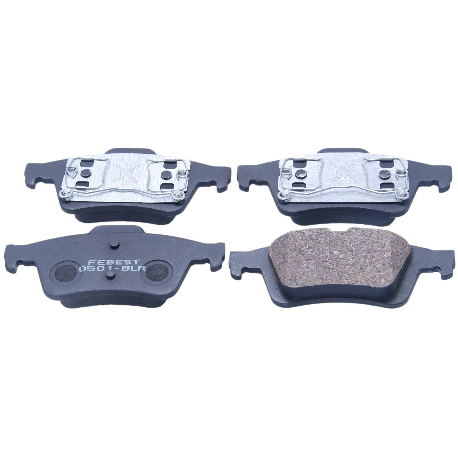

Колодки тормозные задние (с прижимной скобой) NISSAN, VOLVO, MAZDA 0501-BLR FEBEST