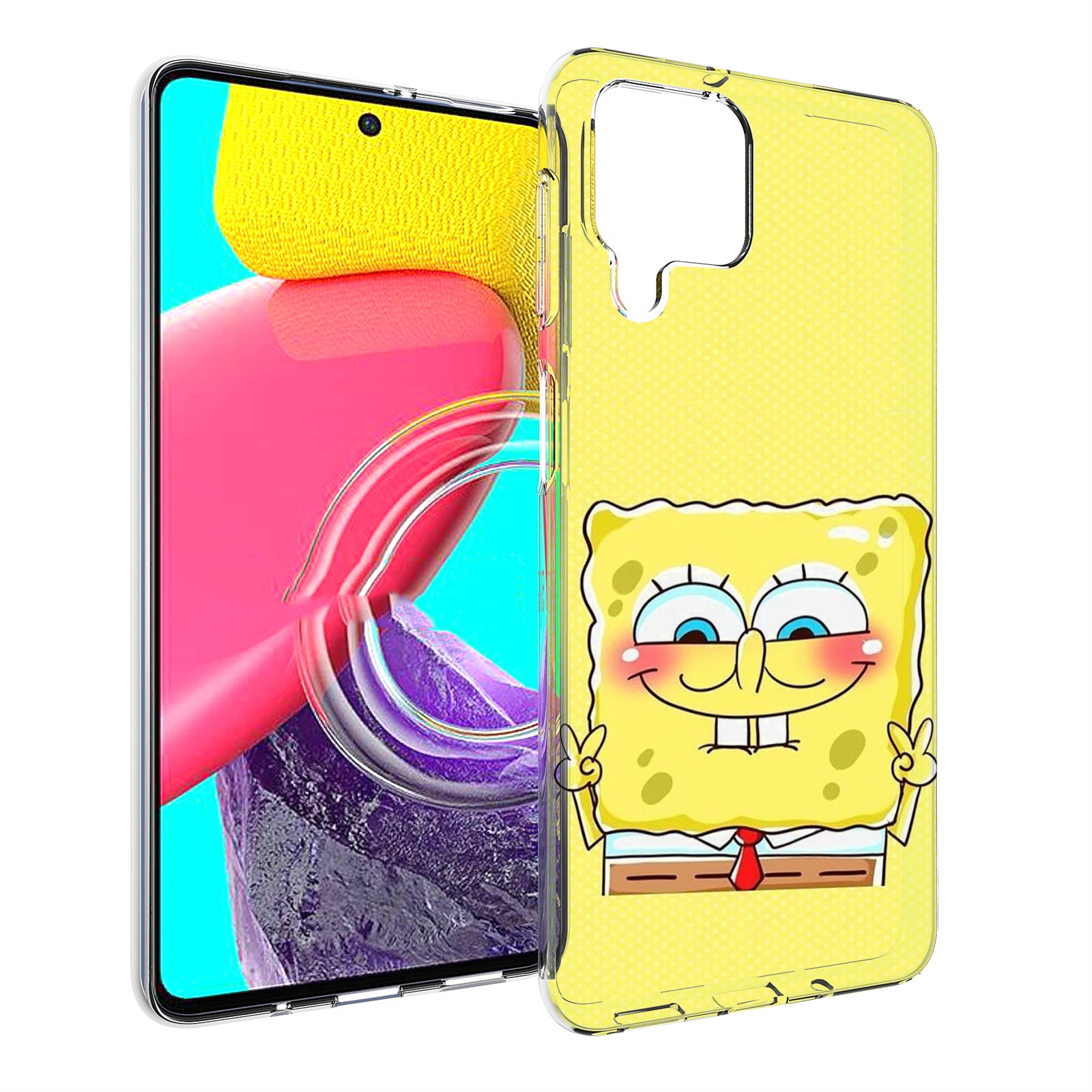 

Чехол Mypads Довольный Милый Спанчбоб Для Samsung Galaxy M53 (Sm-M536), Прозрачный, Tocco