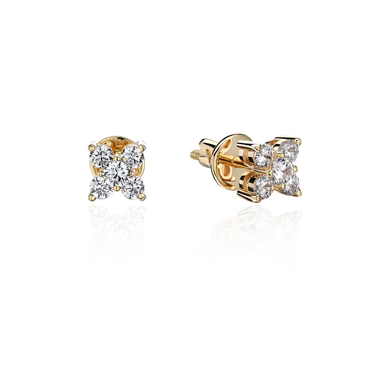 

Серьги из золота с фианитом Эстет 01С1313914, 01С1313914