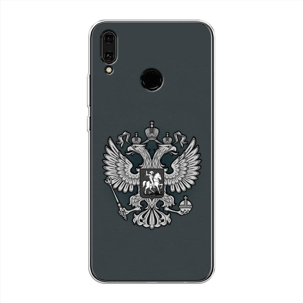 фото Чехол awog "герб россии серый" для huawei y9 2019