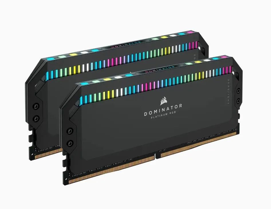 

Оперативная память Corsair Dominator PLATINUM RGB (CMT64GX5M2B5200C40) DDR5 2x32Gb 5200MHz, Dominator PLATINUM RGB