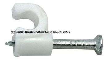 

Скоба э/м для провода №14 круглая (100шт) ИЭК..., Белый