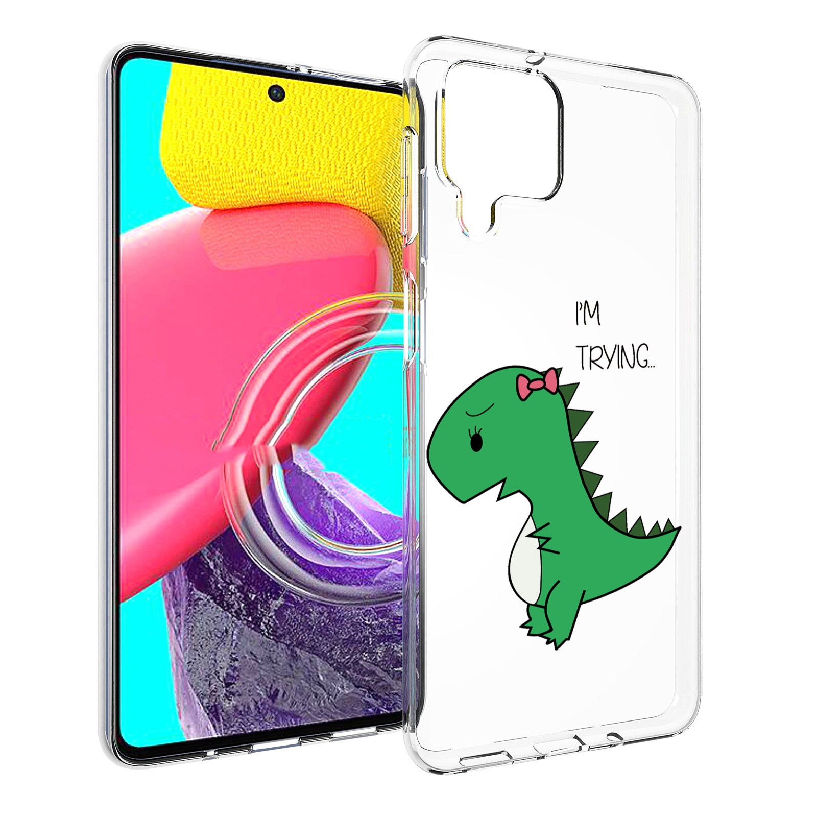 

Чехол Mypads Динозаврик-Девочка Для Samsung Galaxy M53 (Sm-M536), Прозрачный, Tocco