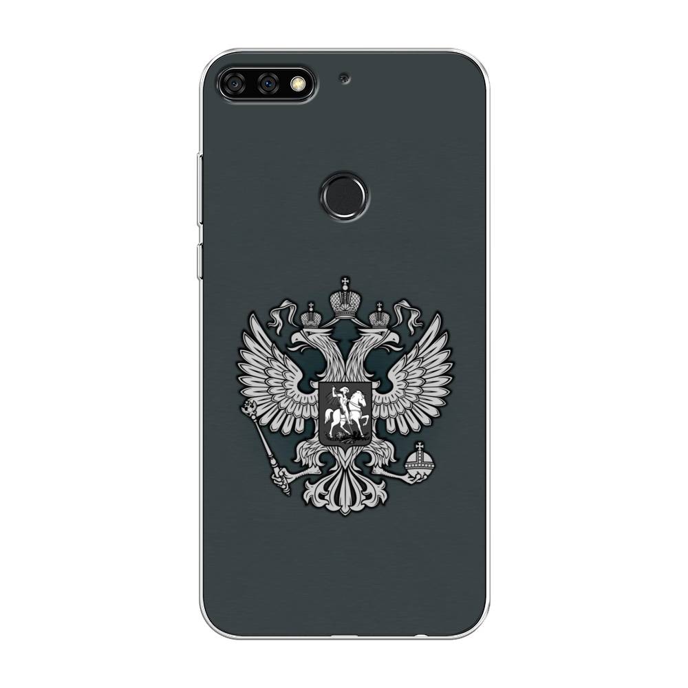 

Чехол Awog на Huawei Y7 Prime 2018 "Герб России серый", 66450-5