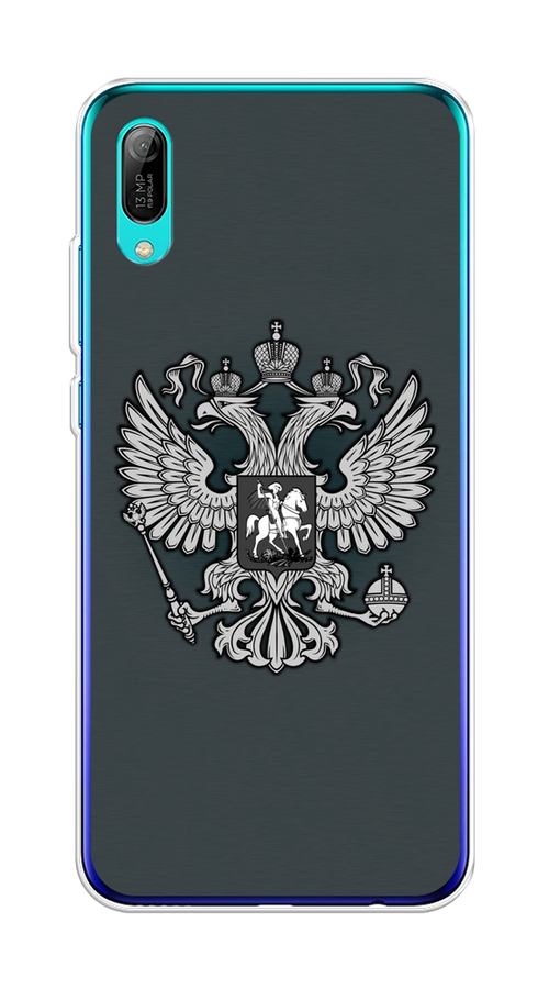 

Чехол Awog на Huawei Y6 Pro (Prime) 2019 "Герб России серый", 68150-5