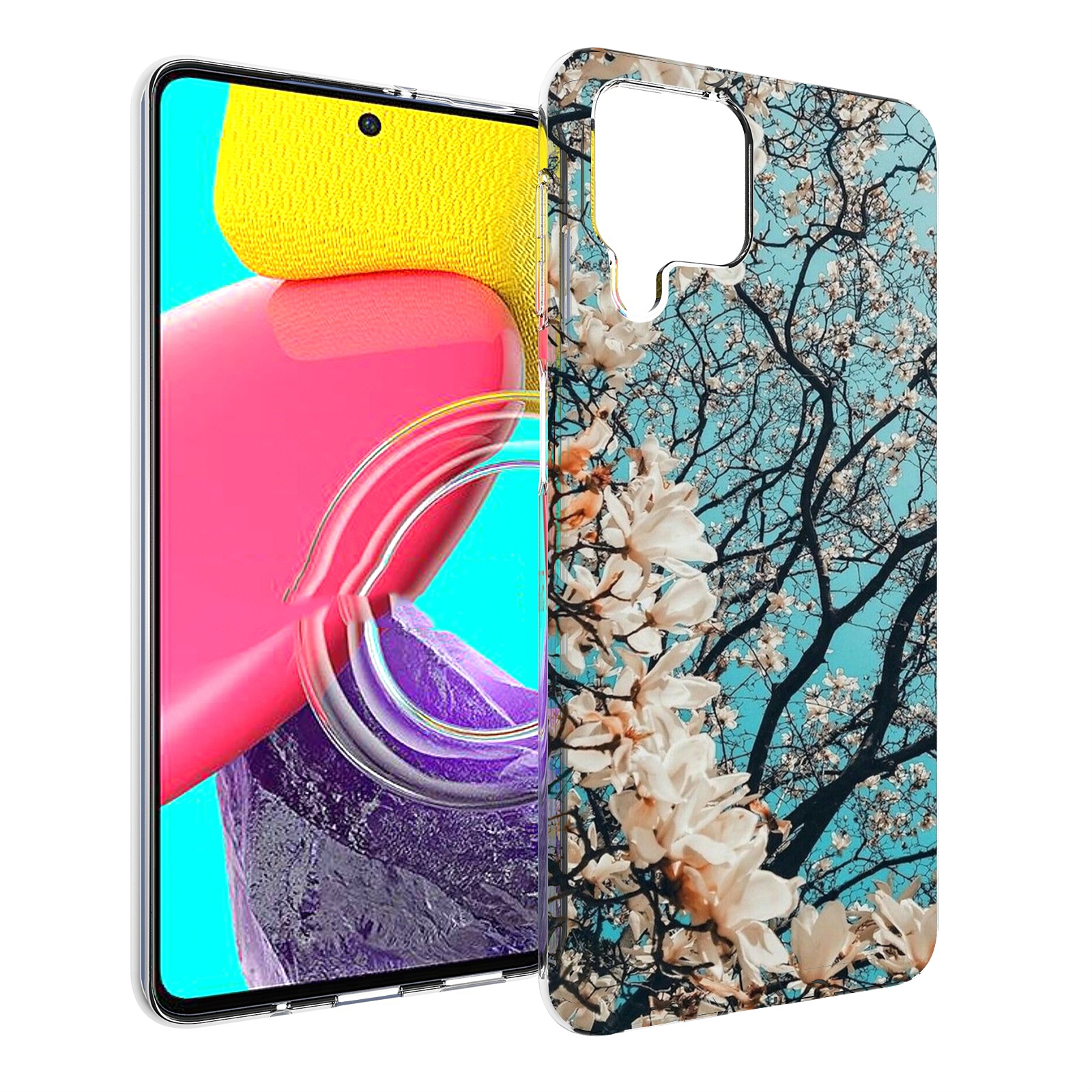 

Чехол Mypads Дерево-С-Цветочками Для Samsung Galaxy M53 (Sm-M536), Прозрачный, Tocco