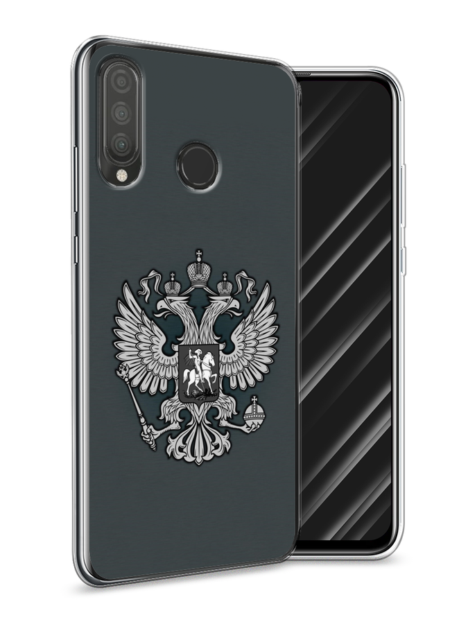 фото Чехол awog "герб россии серый" для huawei p30 lite