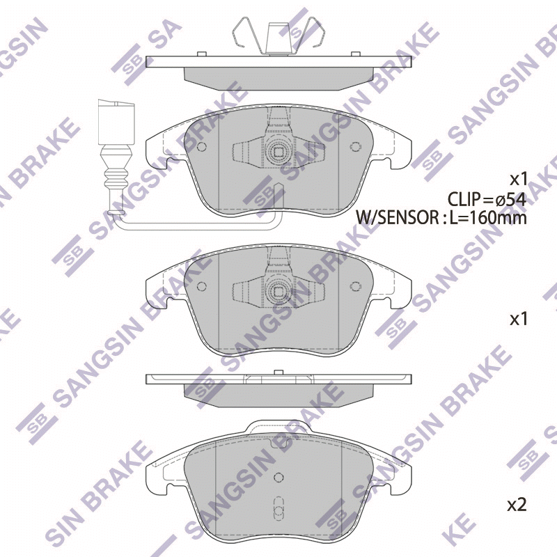 

Тормозные колодки Sangsin brake передние sp2264