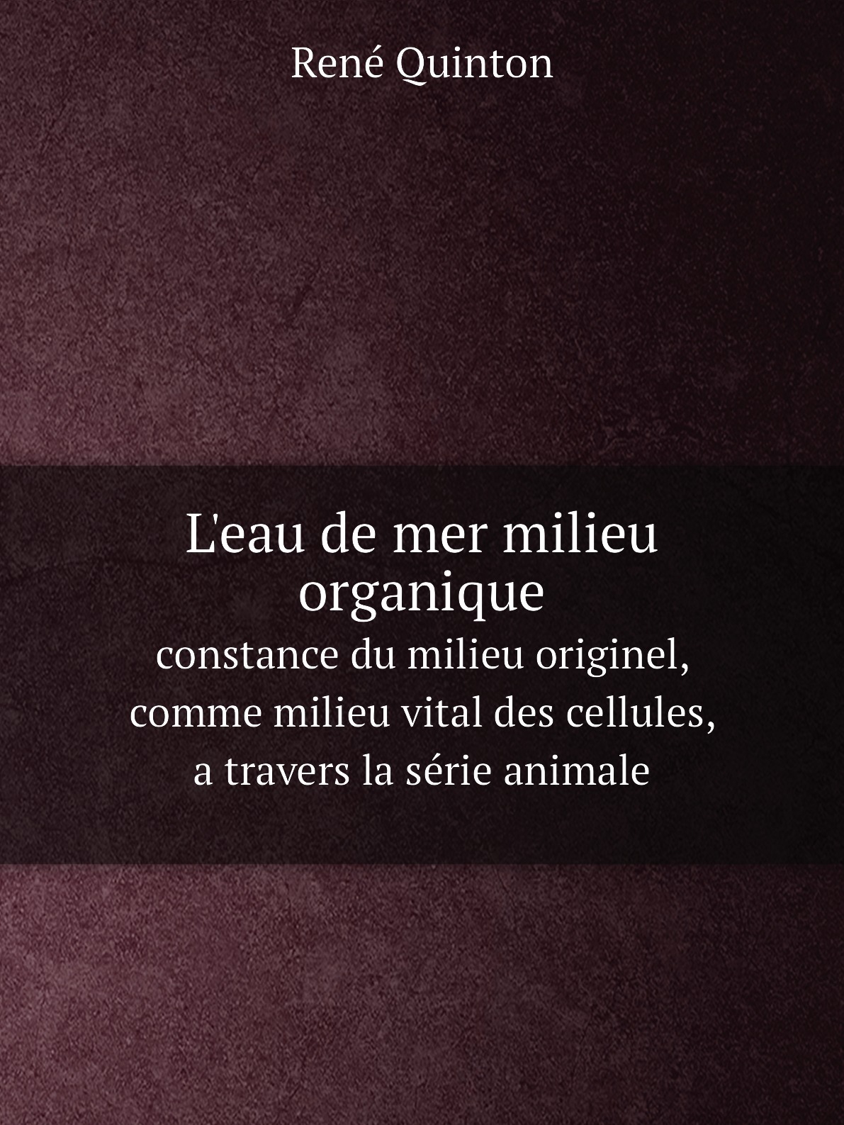 

L'eau de mer milieu organique