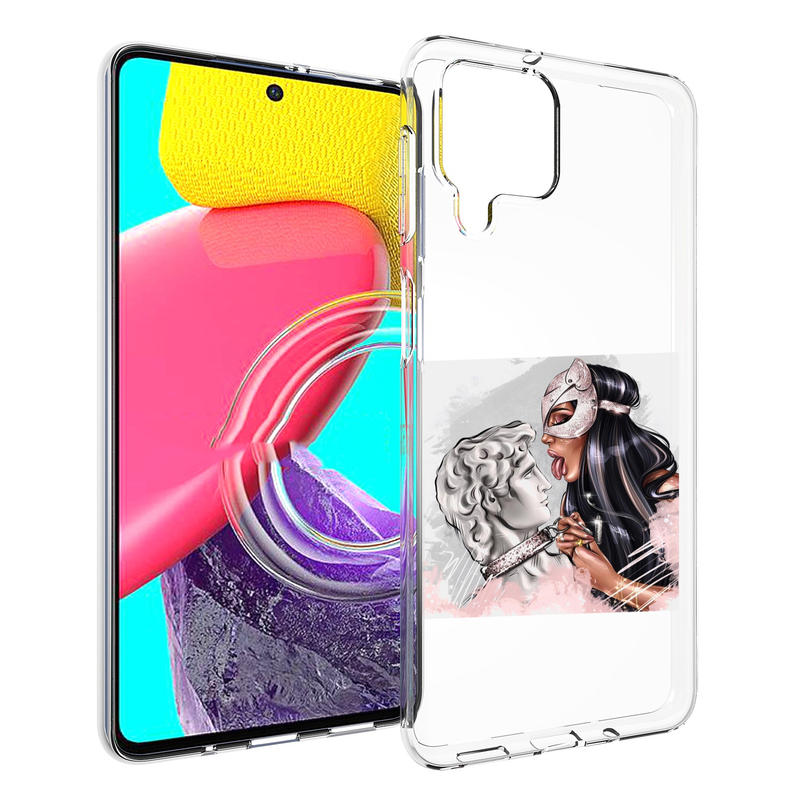 Чехол MyPads девушка-флирт женский для Samsung Galaxy M53 (SM-M536)