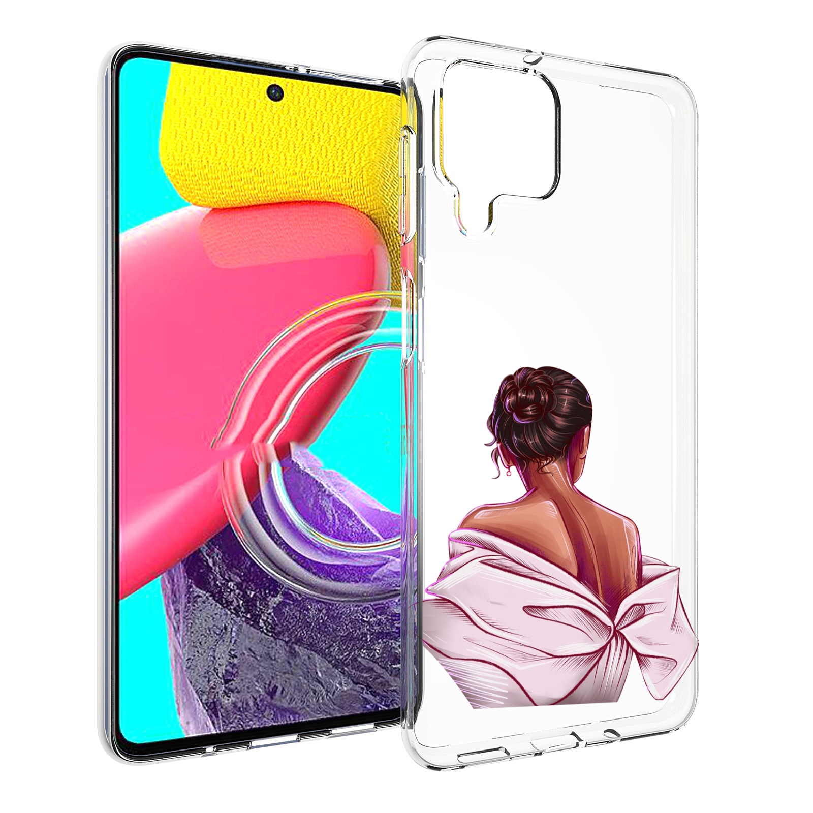 

Чехол MyPads девушка-со-спины женский для Samsung Galaxy M53 (SM-M536), Прозрачный, Tocco