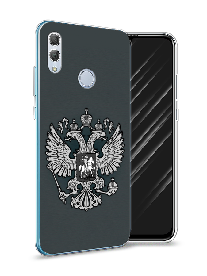 фото Чехол awog "герб россии серый" для huawei p smart 2019