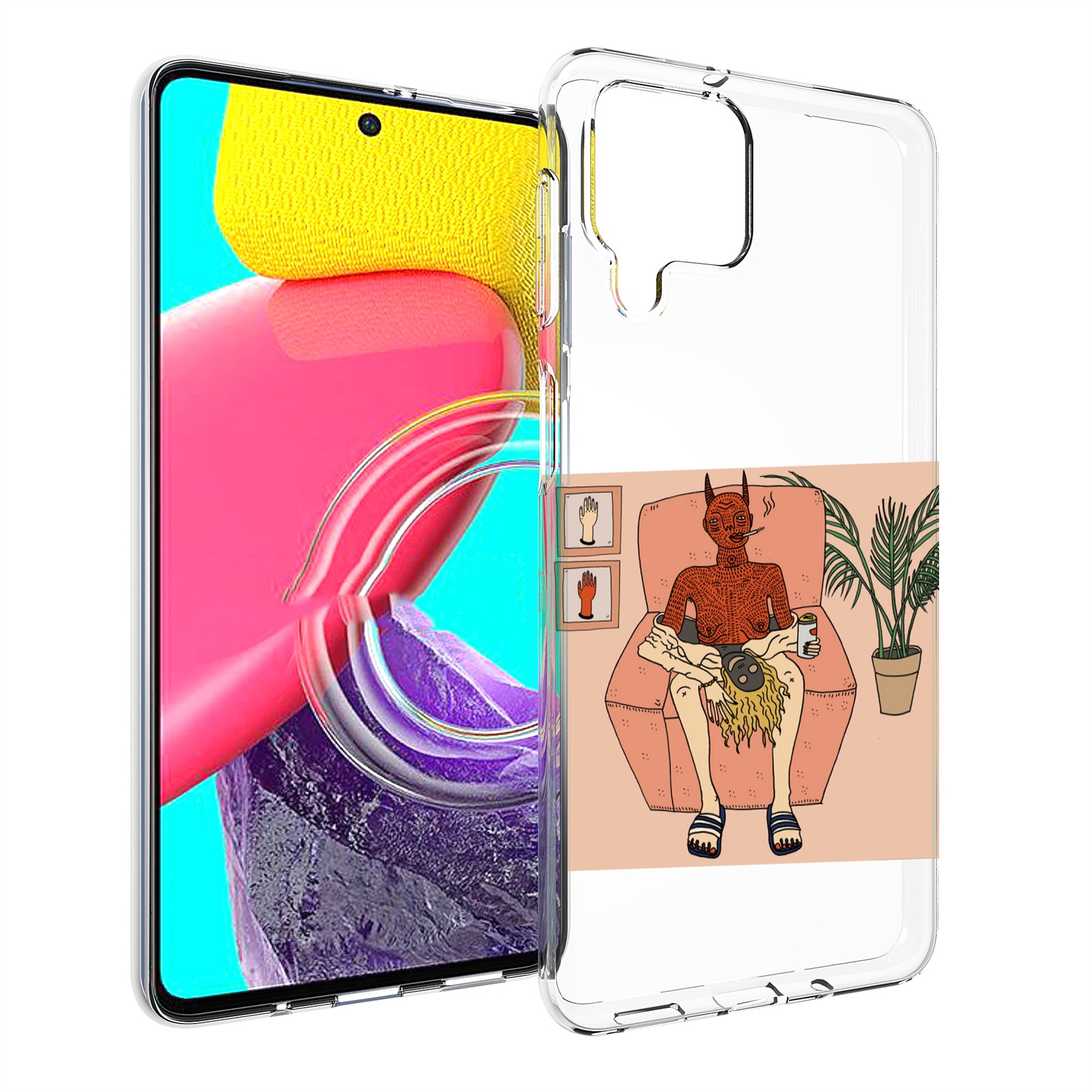 

Чехол MyPads девушка-сняла-кожу для Samsung Galaxy M53 (SM-M536), Прозрачный, Tocco
