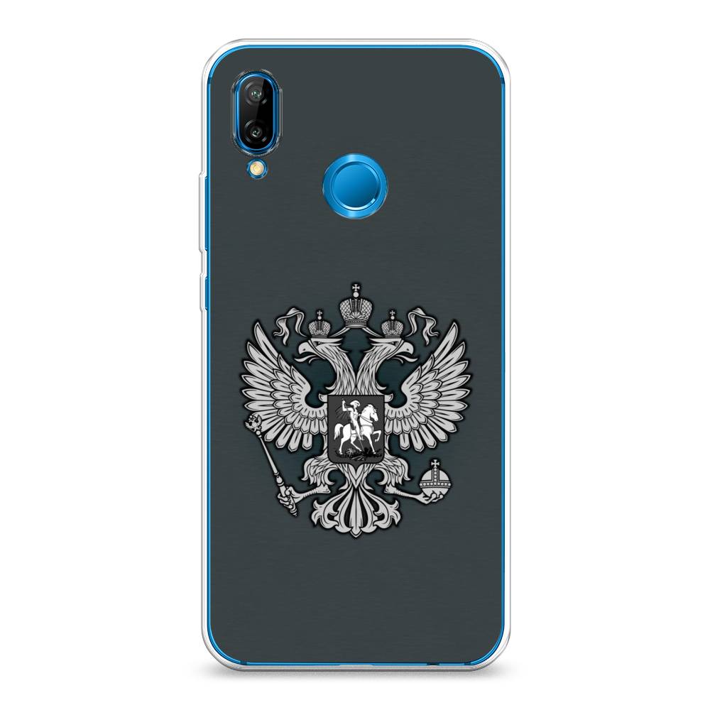 фото Чехол awog "герб россии серый" для huawei nova 3e