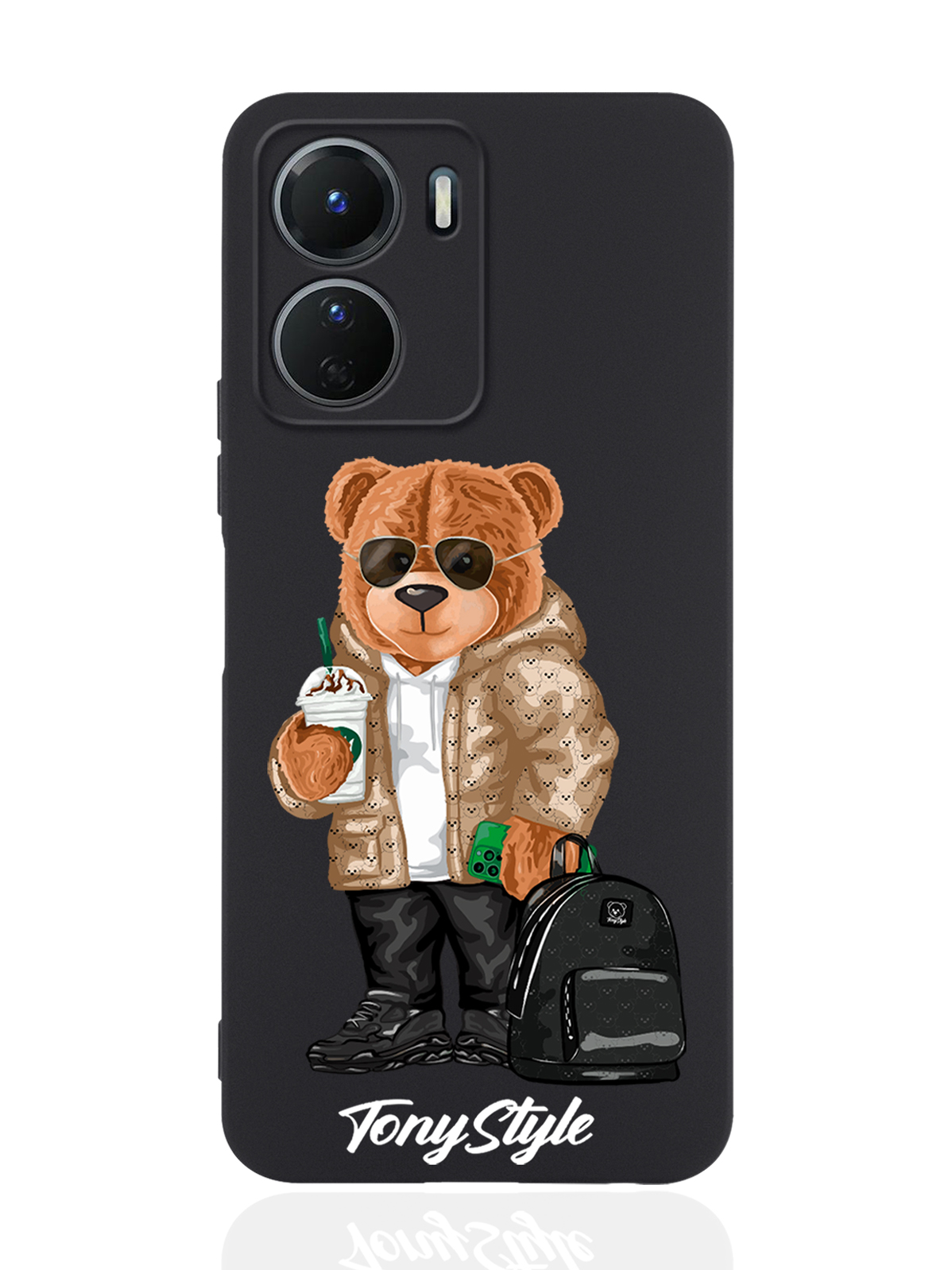 

Чехол Tony Style для Vivo Y16 Tony Style в очках черный, Коричневый;черный;белый