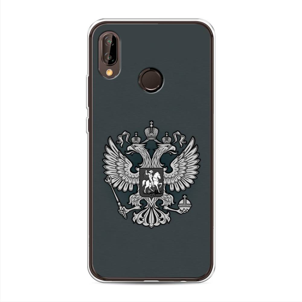 фото Чехол awog "герб россии серый" для huawei nova 3