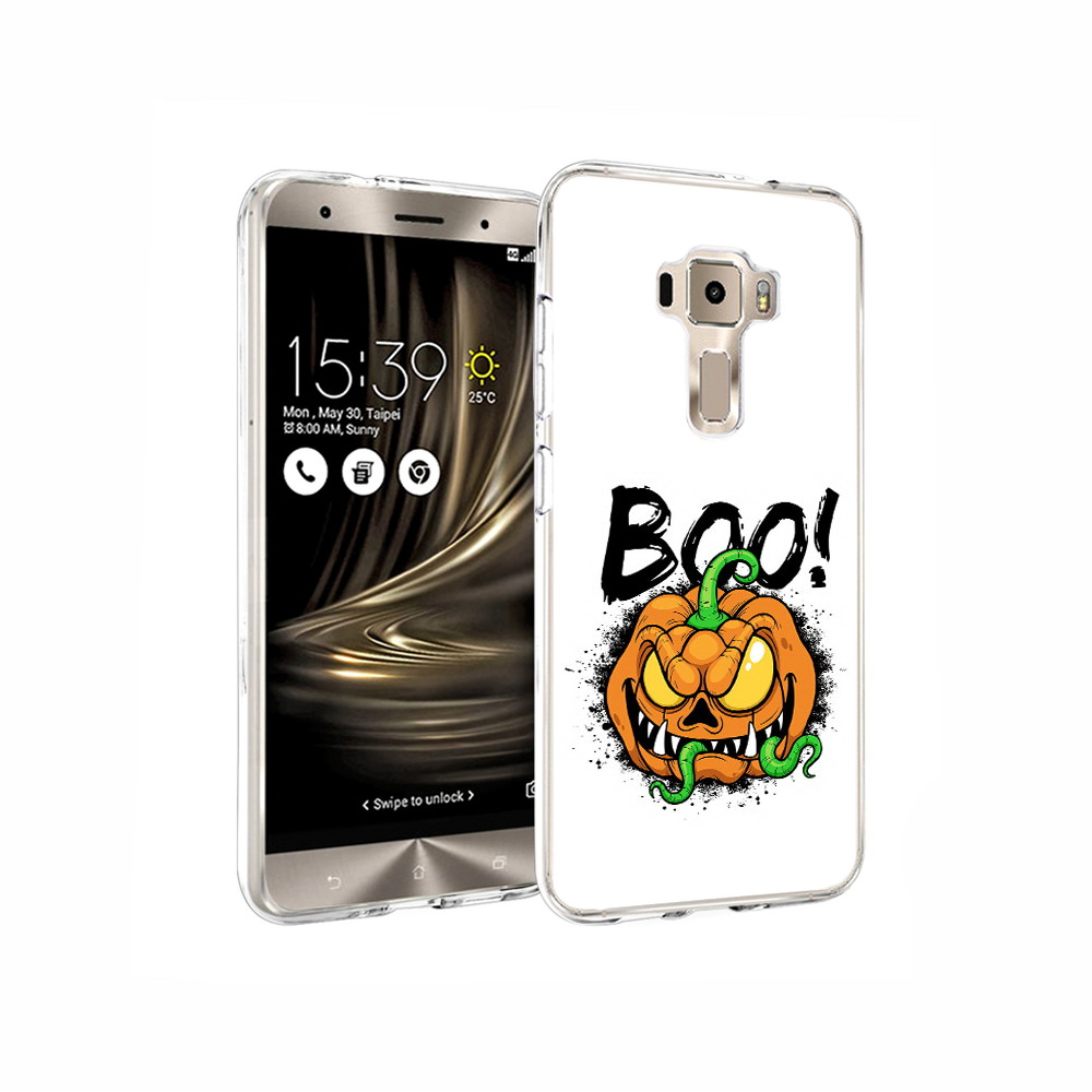 

Чехол MyPads Tocco для Asus ZenFone 3 Хэллоуин бу, Прозрачный, Tocco