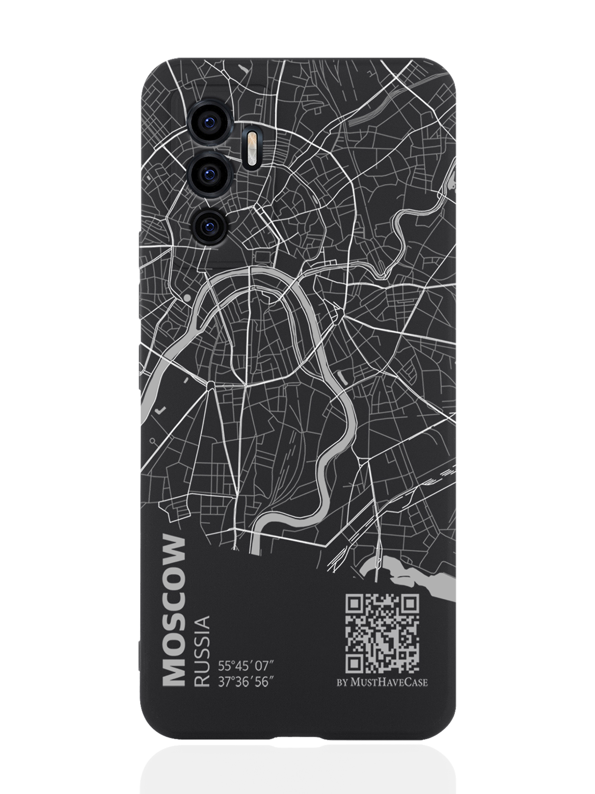 

Чехол MustHaveCase для Vivo V23e Карта Москвы черный, Серый;черный