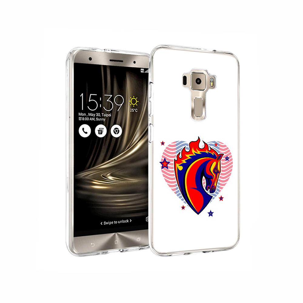 

Чехол MyPads Tocco для Asus ZenFone 3 ФК ЦСЛ Лошадь, Прозрачный, Tocco