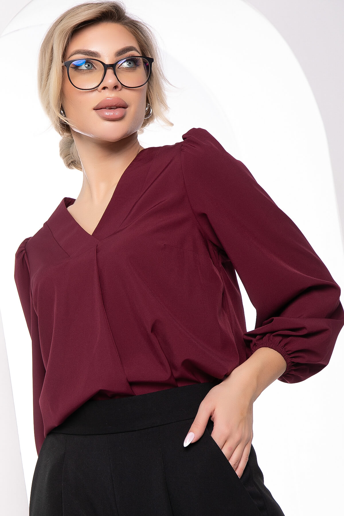 

Блуза женская LT Collection Анима бордовая 46 RU, Бордовый, Анима