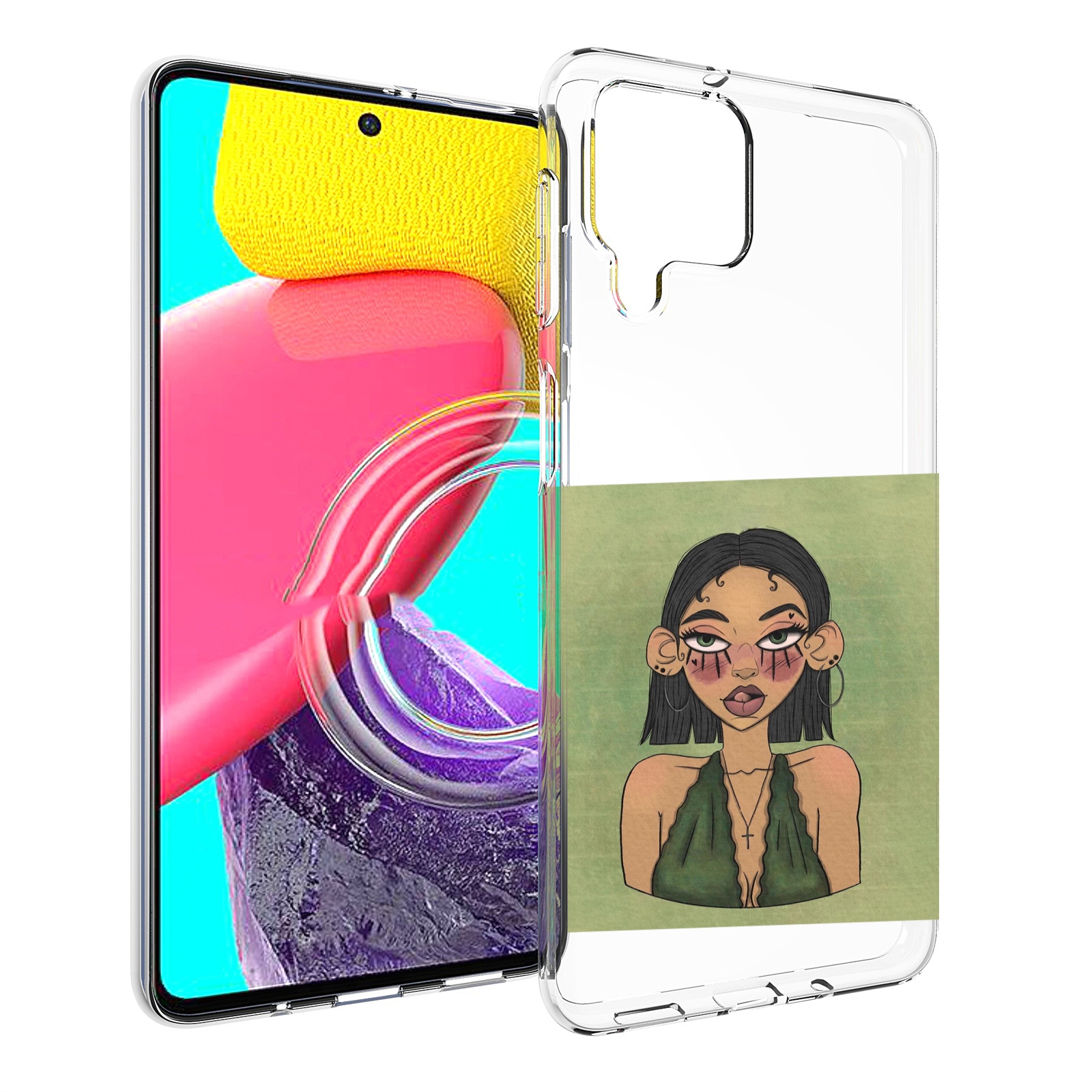 

Чехол MyPads девушка-с-каре-и-тату для Samsung Galaxy M53 (SM-M536), Прозрачный, Tocco