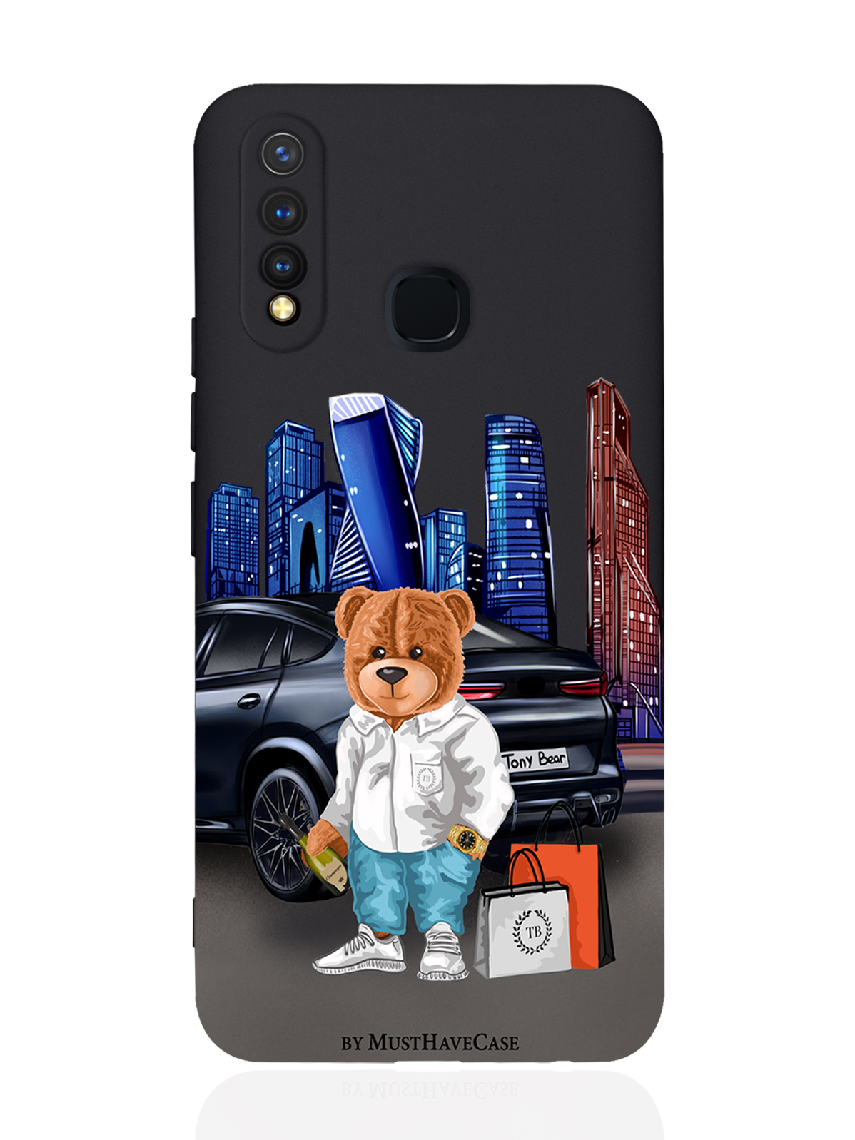

Чехол MustHaveCase для Vivo Y19/U3 Тони Москва Сити черный, Черный;синий;коричневый